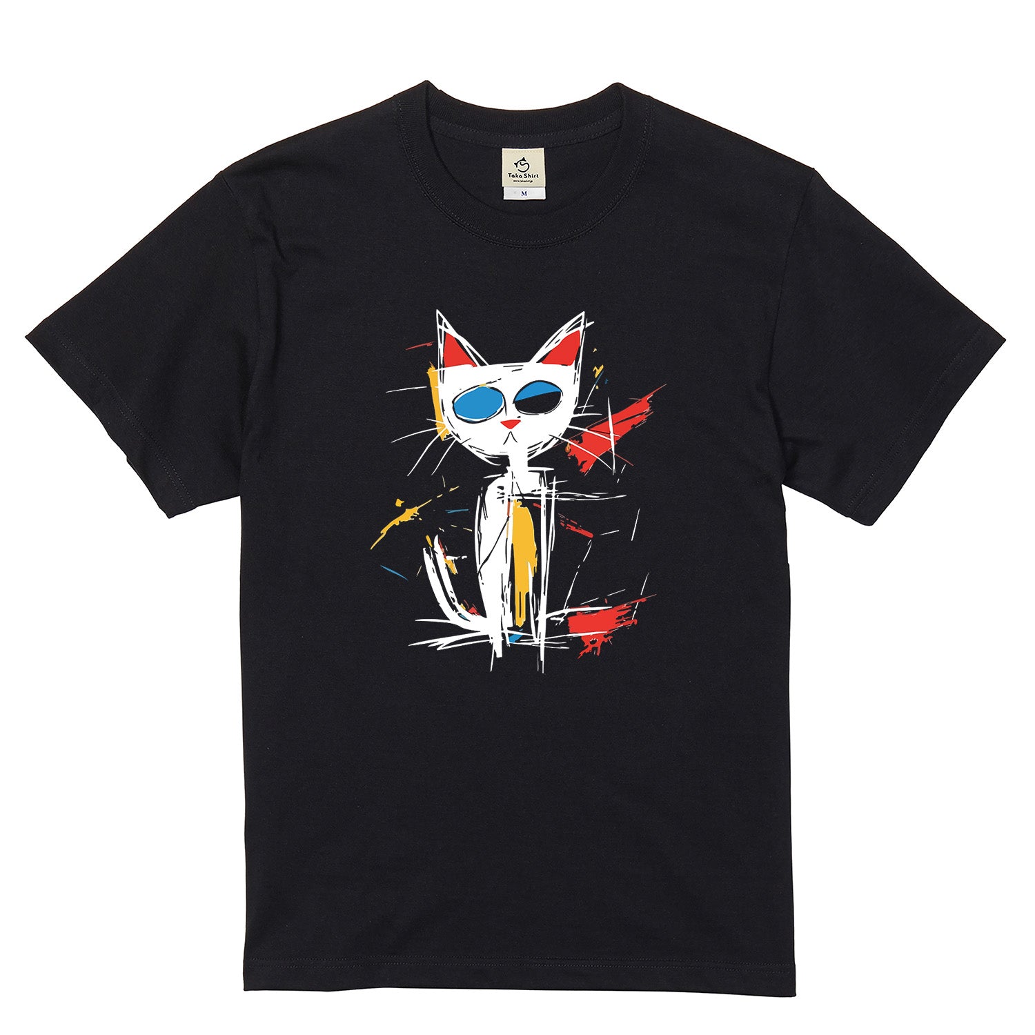 ポップアート黒猫 Tシャツ | 猫好き・おしゃれ好きに人気